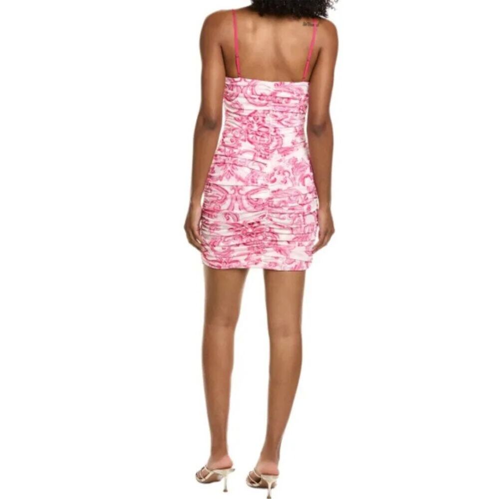 NWT L’Agence Karly Ruched Mesh Mini Bodycon Dress Small S - Picture 2 of 7
